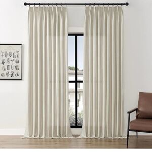 Elegant Linen Semi-sheer Curtains